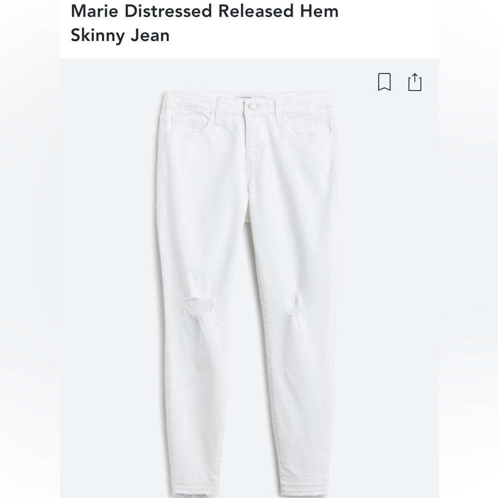 Just black Marie distressed white skinny Jean